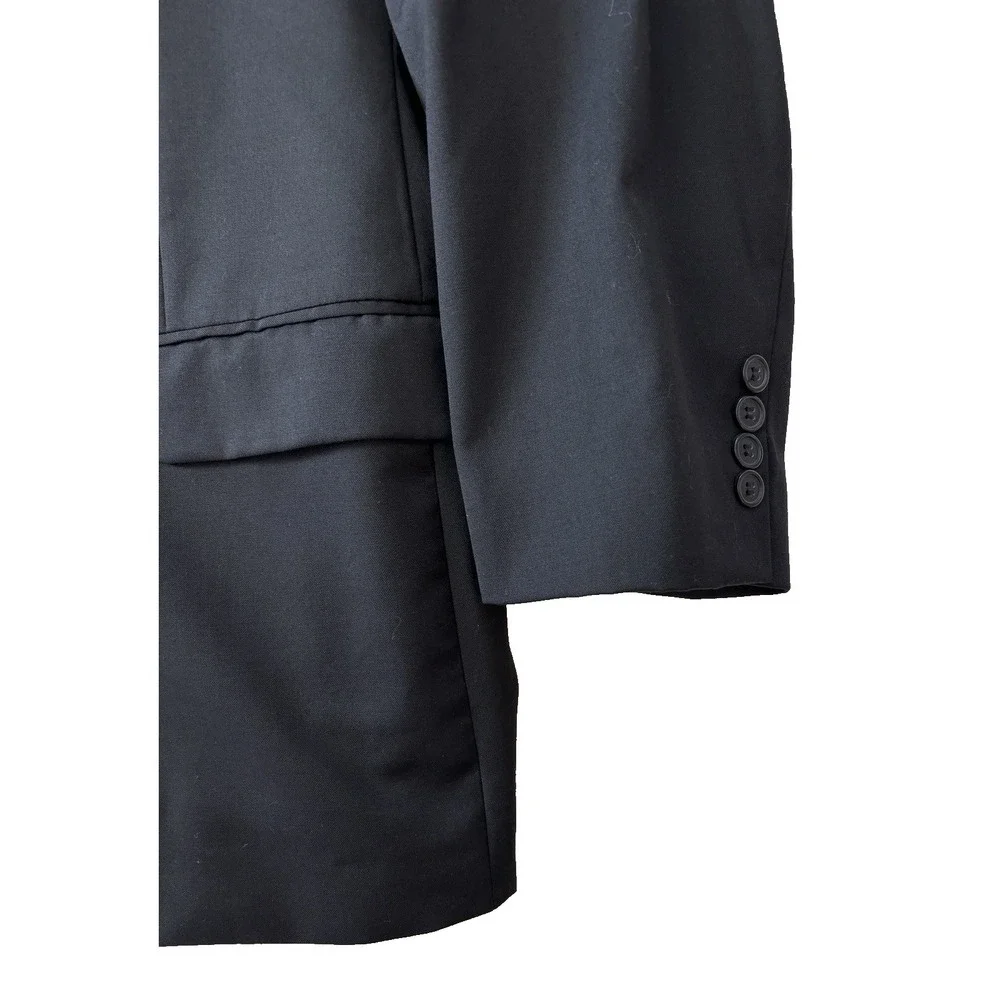 mens black Calvin Klein blazer jacket‎ sport suit coat all season wool 44 S